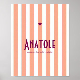 First name Poster Riviera Pêche