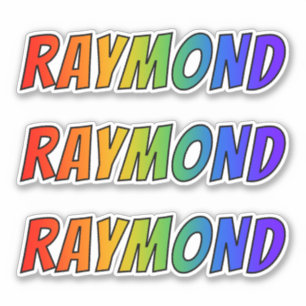 First Name "RAYMOND" w/ Fun Rainbow Colouring