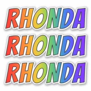 First Name "RHONDA" w/ Fun Rainbow Colouring