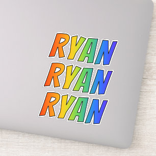 First Name "RYAN" w/ Fun Rainbow Colouring
