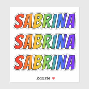 First Name "SABRINA" w/ Fun Rainbow Colouring