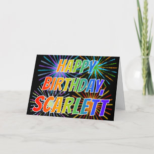 First Name "SCARLETT" Fun "HAPPY BIRTHDAY" Card
