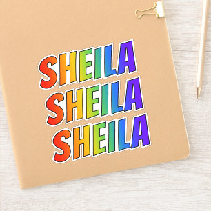 First Name "SHEILA" w/ Fun Rainbow Colouring