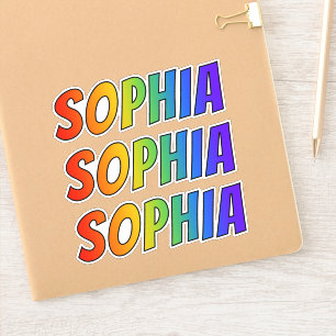 First Name "SOPHIA" w/ Fun Rainbow Colouring