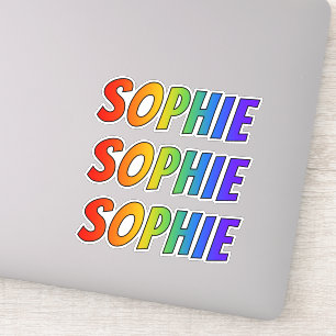 First Name "SOPHIE" w/ Fun Rainbow Colouring