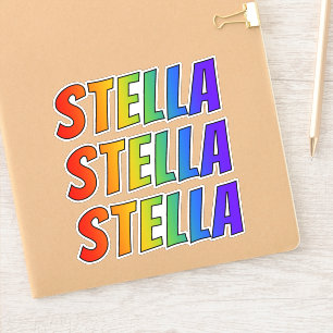 First Name "STELLA" w/ Fun Rainbow Colouring
