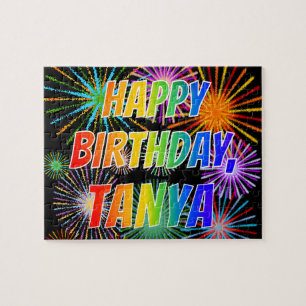 First Name "TANYA", Fun "HAPPY BIRTHDAY" Jigsaw Puzzle