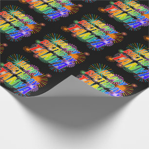 First Name "TANYA", Fun "HAPPY BIRTHDAY" Wrapping Paper