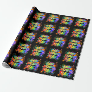 First Name "TRACY", Fun "HAPPY BIRTHDAY" Wrapping Paper