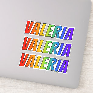 First Name "VALERIA" w/ Fun Rainbow Colouring