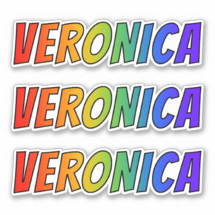 First Name "VERONICA" w/ Fun Rainbow Colouring