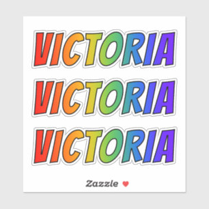 First Name "VICTORIA" w/ Fun Rainbow Colouring