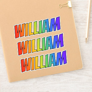 First Name "WILLIAM" w/ Fun Rainbow Colouring