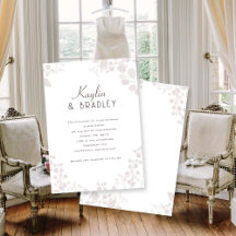 First Names Light Border Wedding Invitations 