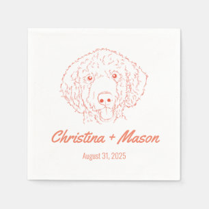 First Names Poodle Wedding Napkins