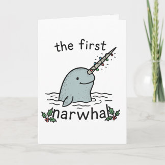 First Narwhal - Funny Christmas Card