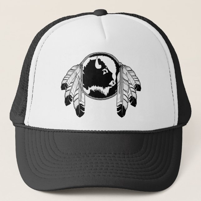 First Nation Wildlife Cap Buffalo Wildlife Art Cap (Front)