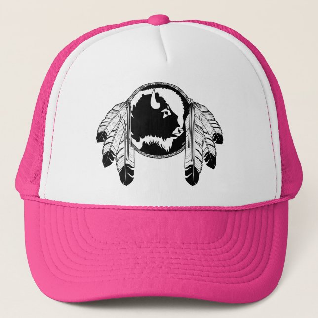 First Nation Wildlife Cap Buffalo Wildlife Art Cap (Front)