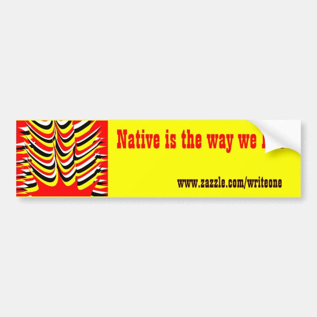 first nations bumper sticker (Front)