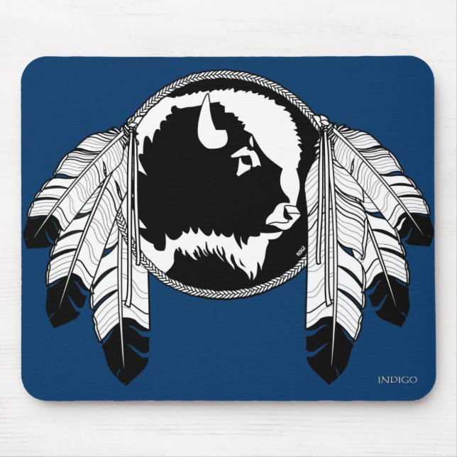 First Nations Wildlife Gifts Native Art Mousepad (Front)