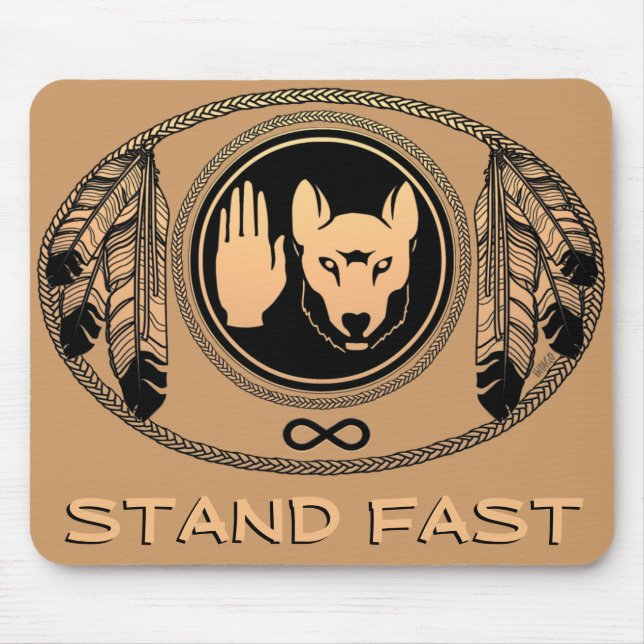 First Nations Wolf Gifts Native Art Mousepad (Front)