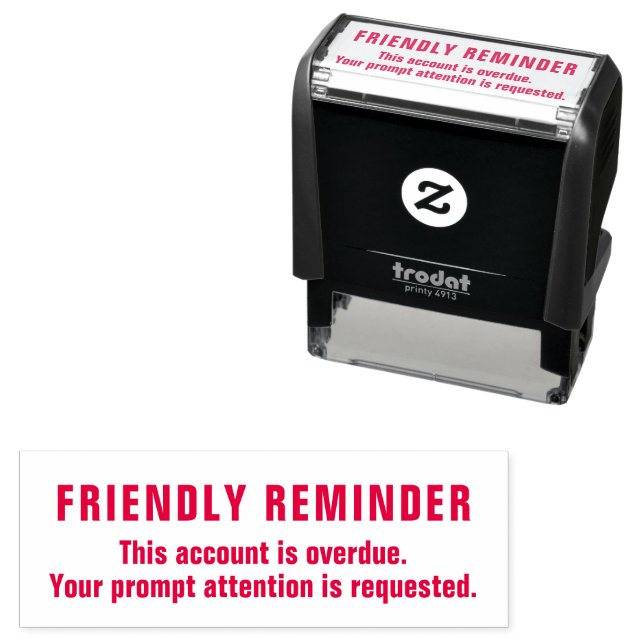 First Notice Reminder Overdue Client Past Due Self-inking Stamp (In Situ)