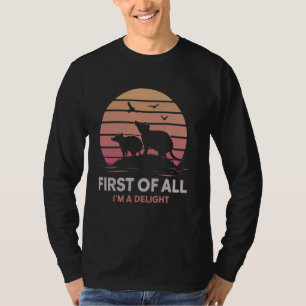 First Of All A Delight Angry Opossum Lover Sarcast T-Shirt