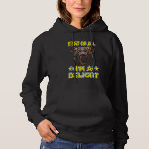 First Of All I'm A Delight, Feral Possum, Funny Sa Hoodie
