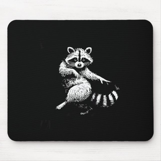 First Of All I'm A Delight Funny Raccoon Lover  Mouse Mat (Front)