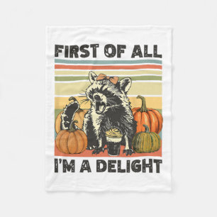 First Of All I'm A Delight Vintage 90s Fall Hallow Fleece Blanket