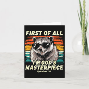 First of gods masterpiece vintage christian card