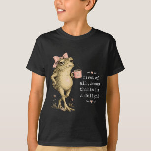 First Of Jesus Thinks A Delight Christian Frog T-Shirt