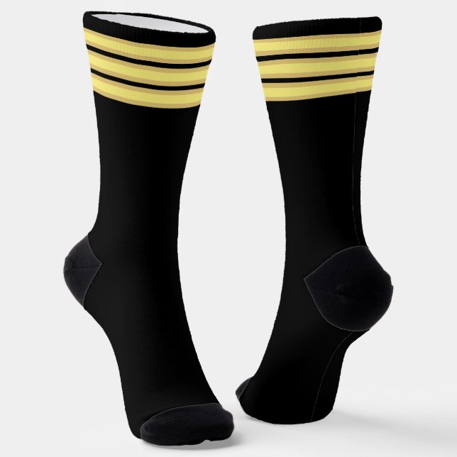 First Officer Pilot Uniform Fun Socks (Angled)