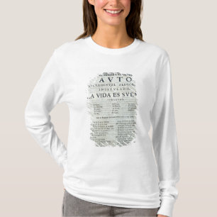 First page of 'La Vida es Sueno' T-Shirt