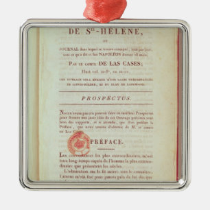 First page of 'Memorial de Sainte-Helene' Metal Tree Decoration