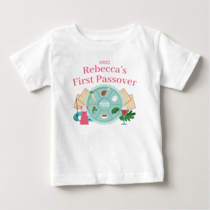 First Passover Custom Girl Name Year Baby T-Shirt
