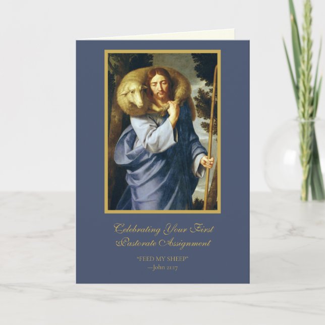 First Pastorate Assignment Priest Jesus Sheep Card (Front)