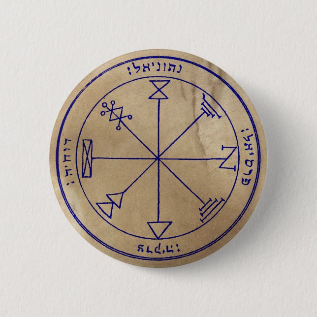 First Pentacle of Jupiter 6 Cm Round Badge (Front)