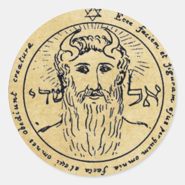 First Pentacle of the Sun Classic Round Sticker (Front)