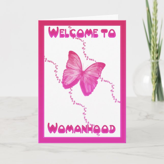 First Period, 1st Period, Womanhood Card (Front)