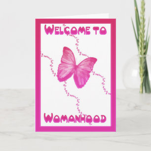 First Period, 1st Period, Womanhood Card