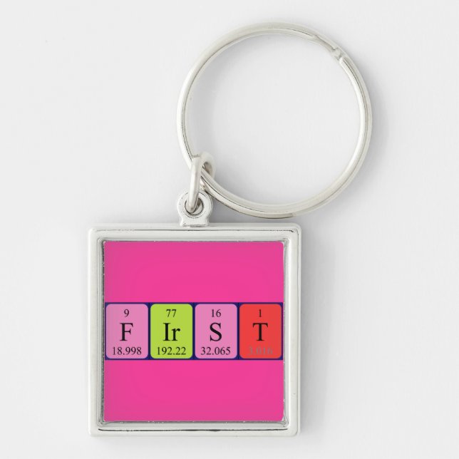 First periodic table name keyring (Front)