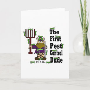 First Pest Control Dude St. Urho's Day Card