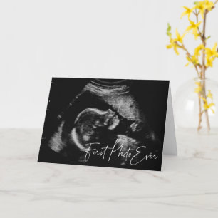 First Photo Ever Ultrasound Baby Shower Card