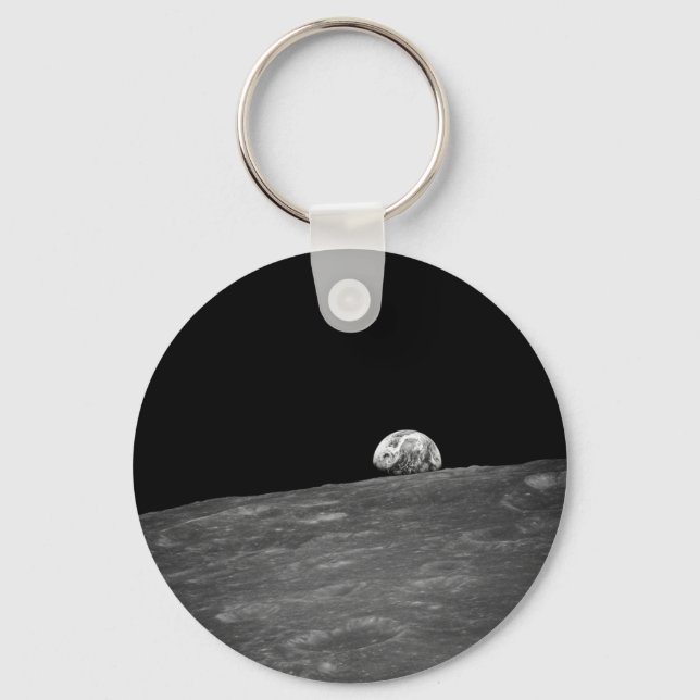 First Photograph of a Earthrise Taken by Apollo 8 Key Ring (Front)
