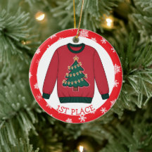 First Place Ugly Sweater Winner Christmas