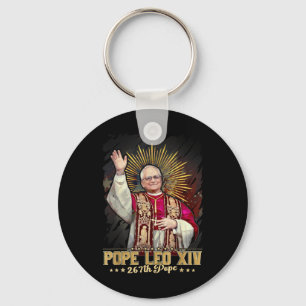 First Pope From America In Chicago Da Pope  Key Ring