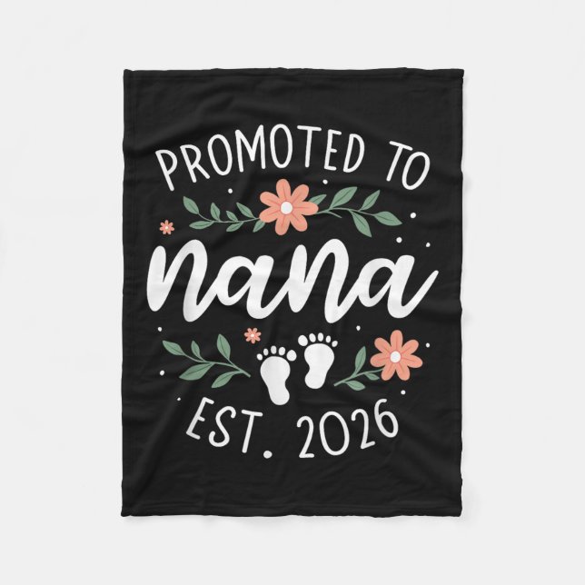 First Pregnancy Announcement Grandma - Promoted To Fleece Blanket (Front)