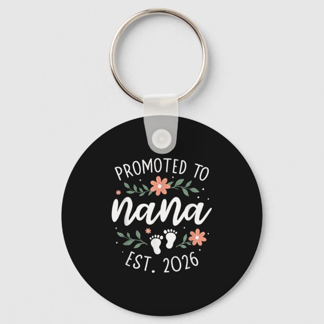 First Pregnancy Announcement Grandma - Promoted To Key Ring (Front)