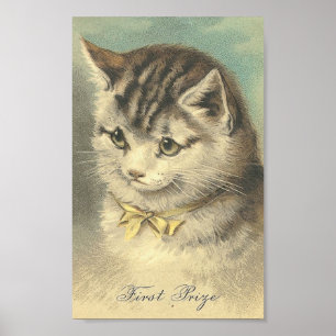 First Prize Vintage Cat Poster